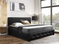 Augusta King PU Bed Frame - Black
