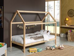 Mayon Single Wooden House Bed Frame - Oak
