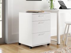 Nakia 3 Drawer Filing Cabinet - White