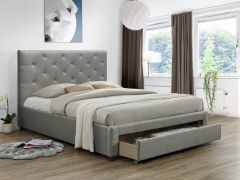 Makra Queen Bed Frame with Storage - Fog