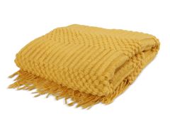 Premium Crochet Throw Blanket Yellow Pineapple Pattern 130x170cm