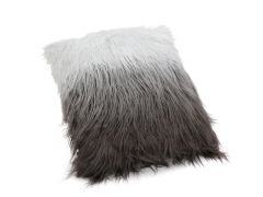 Shaggy Cushion Black and White 50x50cm