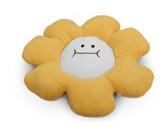 Large Flower Cushion Yellow 80cm