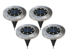 LED Solar Outdoor Garden Ground Lights - Set of 4