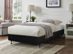Vinson Fabric Single Bed Base - Black