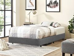 Vinson Fabric Single Bed Base - Grey