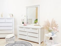 Lincoln Solid Wood Mirror - White