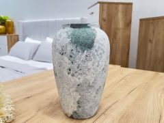 Elara Ceramic Vase White and Green Green - Small