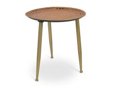 Side Table Round Metal with Details