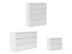 Tongass 3 Piece Bedroom Storage Package with Tallboy 4 Drawers