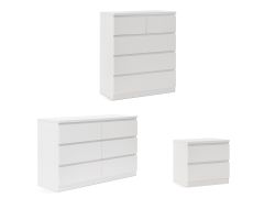 Tongass 3 Piece Bedroom Storage Package with Tallboy 5 Drawers