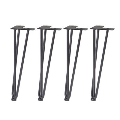 Heavy Duty Metal Hairpin Table Leg 40cm - Set of 4