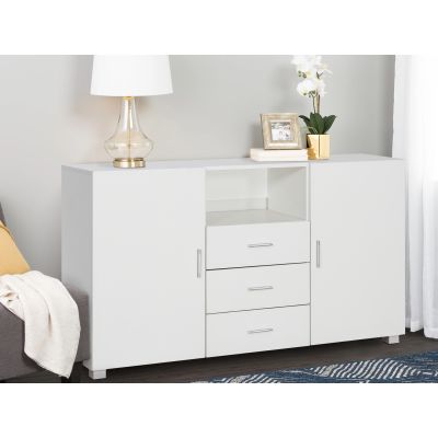 VARNA Sideboard Buffet Table with 3 Drawers - WHITE
