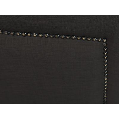 WINSTON Upholstered Headboard Double - BLACK