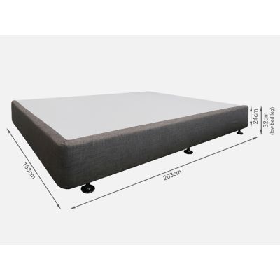 Vinson Fabric Queen Bed with Deluxe Mattress - Slate