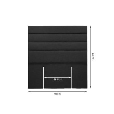 WENDY Upholstered Headboard Single - BLACK