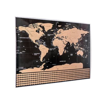 Scratch Map World Map Poster with Flags