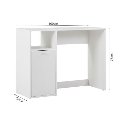 Makalu 100cm Computer Desk - White