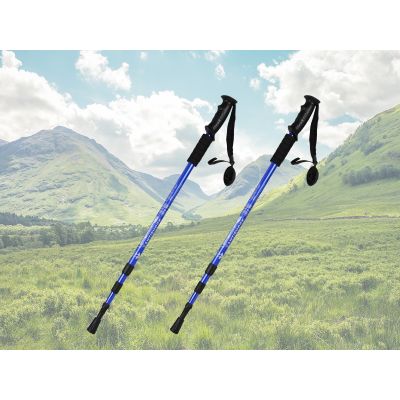 2 x Hiking Poles Trekking Poles Walking Stick Poles - BLUE