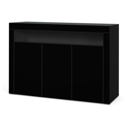 Shiel Sideboard Buffet Table 3 Door - Black