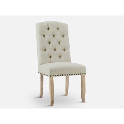 LAYLA 2PCS Upholstered Dining Chair - BEIGE