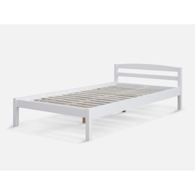 BLANC King Single Wooden Bed Frame - WHITE