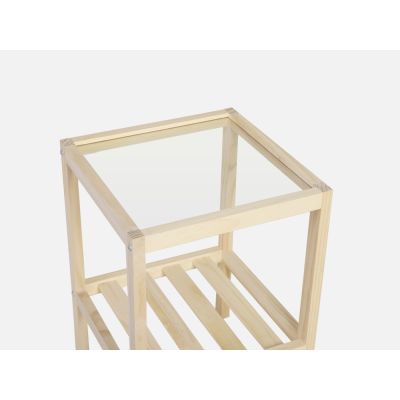 ZEV Square Coffee Table Side Table - OAK