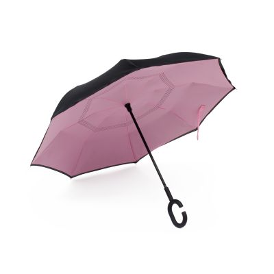 Inverted Umbrella Parasol Umbrella Reversed Umbrella Double Layer  - PINK