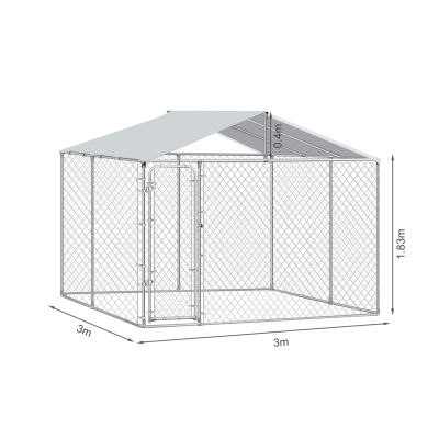 Bingo Dog Kennel and Run 3x3x1.83m with Roof