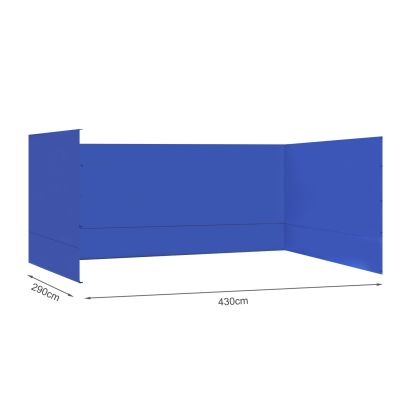 Toughout Breeze Gazebo Side Wall 3x4.5m - Blue
