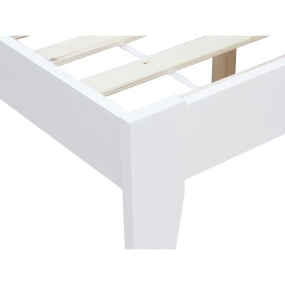 Meri King Single Wooden Bed Frame - White