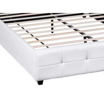 Augusta Queen PU Bed Frame - White
