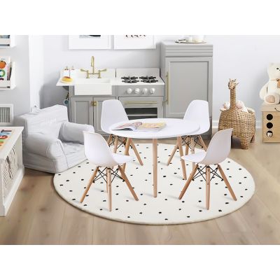 Iris 5 Piece Kids Table With Chairs Set - White