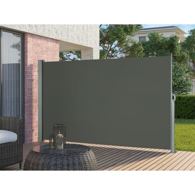 Toughout 1.8m x 3m Retractable Side Awning Screen Shade - Grey