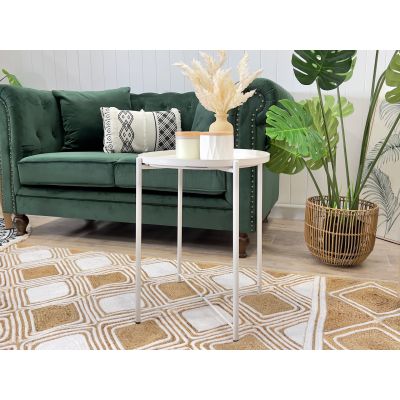 Ellison Round Side Table Coffee Table - White