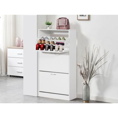 Anau 3 Drawer Shoe Cabinet Storage Rack - White