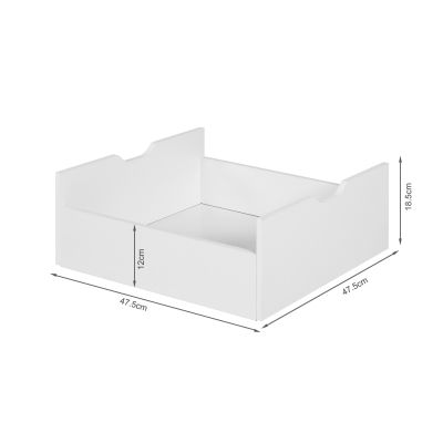 Riley 1 Drawer Wooden Coffee Table - White