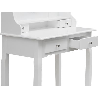 LANTANA 4 Drawers Dressing Table with Rotating Mirror Set 2PCS - WHITE