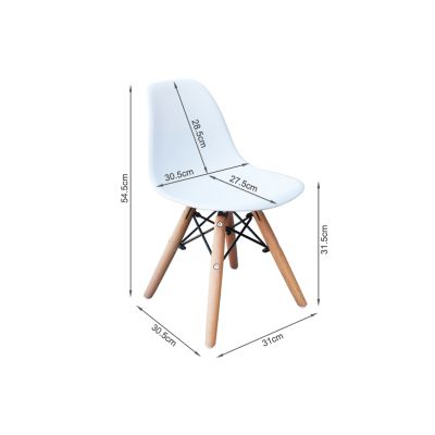 Iris Kids Chair Eiffel Tower Replica - Set of 4 - White