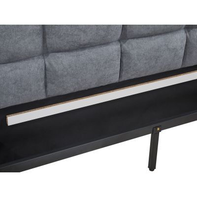 MUSALA King Bed Frame with Storage - DARK GREY