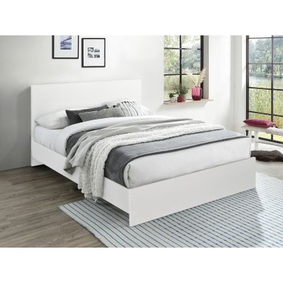 TONGASS Queen Wooden Bed Frame - WHITE