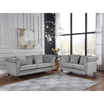 Vagas 2 Piece Sofa Set - Grey