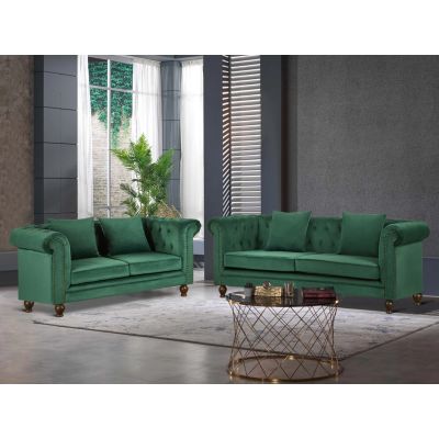 Vagas 2 Piece Sofa Set - Green