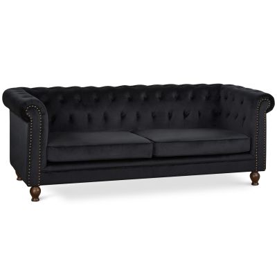 Vagas 2 Piece Sofa Set - Black