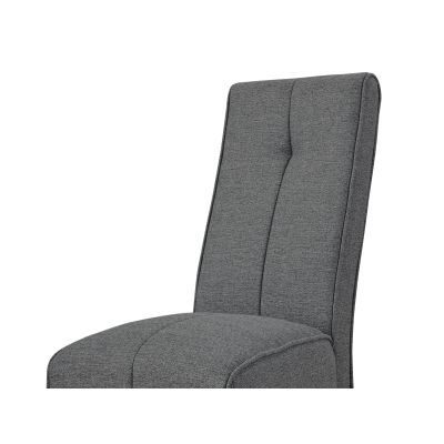 Gianna Upholstered Dining Chair - Set of 2 - Dark Grey