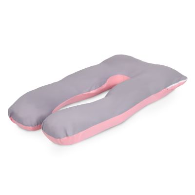 Pregnancy Maternity U-Shape Pillow - Grey + Pink