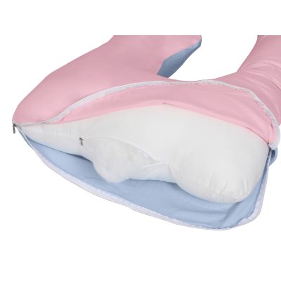 Pregnancy Maternity G-Shape Pillow - Blue + Pink