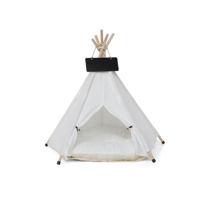 Pet Teepee Tent Pet Bed - White