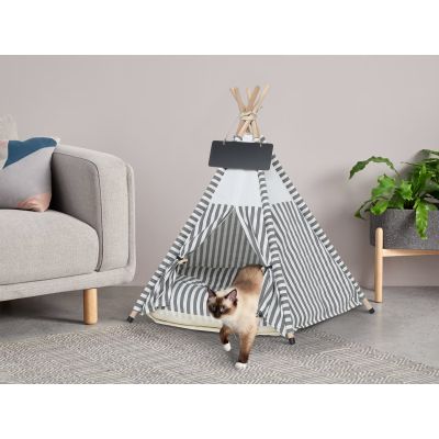 Pet Teepee Tent Pet Bed - Stripe Pattern