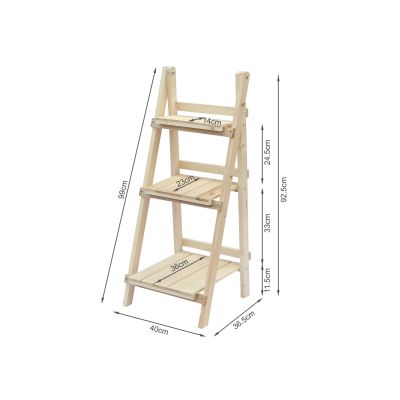 Balaton Ladder Planter Stand 40cm - Oak